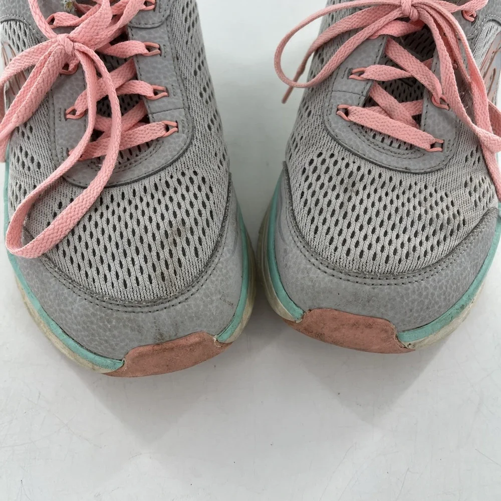 Womens Skechers Walk‎ D'Lux Walkers 8.5 Infinite Motion Gray Pink Green